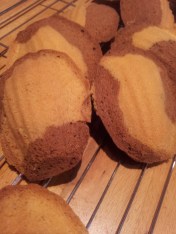 Other baking experiments this week - Two Tone Chocolate and Almond Madeleines