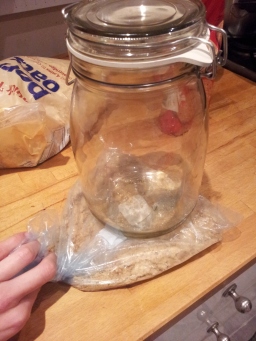 Smash up your biscuits with whatever's handy in a sandwich bag