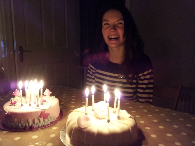 What a lucky birthday girl I am with 2 surprise birthday cakes!