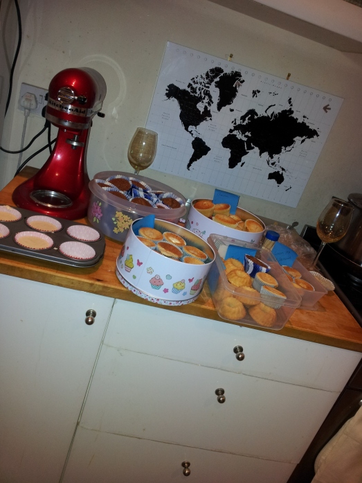 How many cupcakes can 2 girls make in less than 3 hours whilst drinking a bottle of fizz??