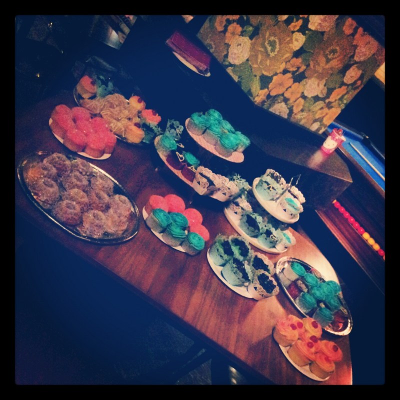 Our 30th birthday party cupcake table