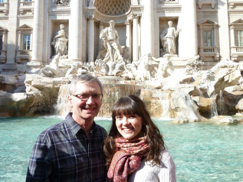 Trevi Fountain adventuring in Rome with my Dad