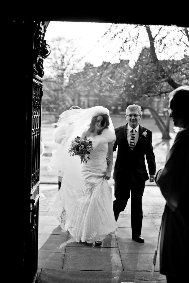 Me and my dad arriving at church