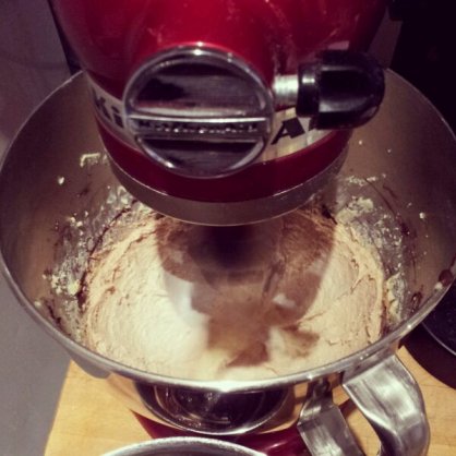 Beat together the sugar and butter