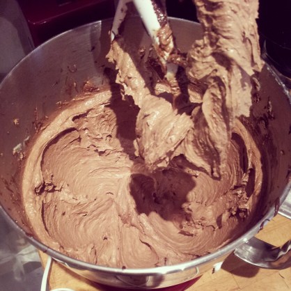 Beat in the eggs - sachertorte