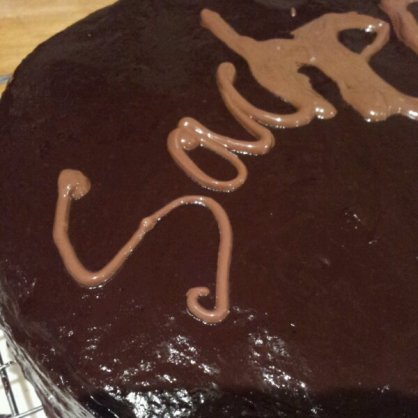 oh dear it all went a bit wrong but here's my SacHERtorte...