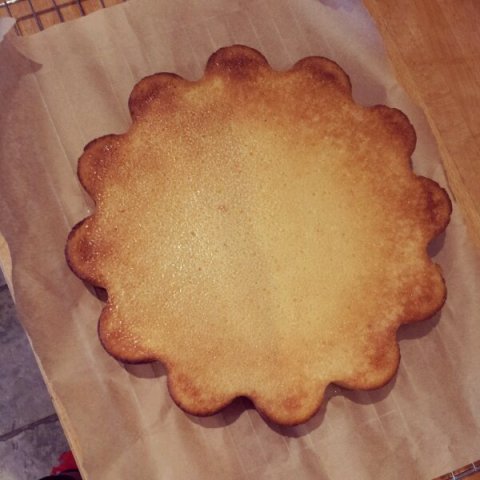 Cooling gently on a greaseproof covered cooling rack
