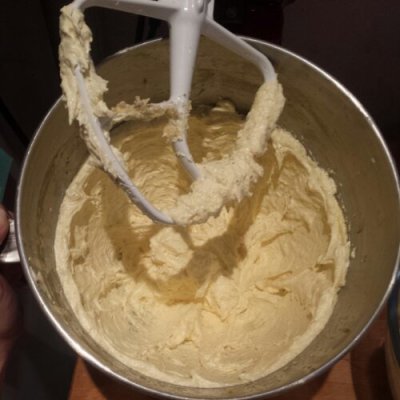 Creamed butter and sugar