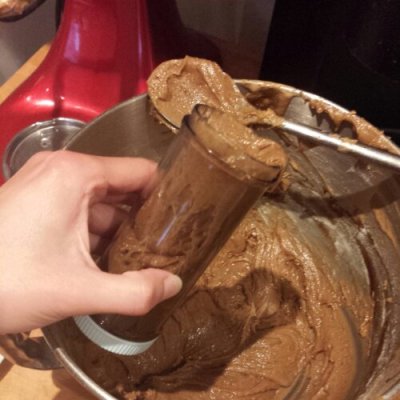 It needs to be a rather liquid batter to get it in the gun...