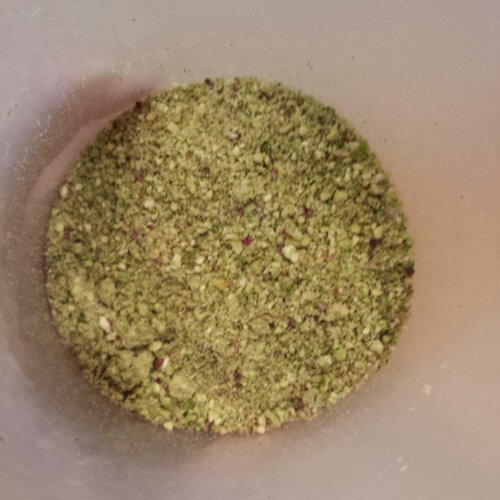 Grind up your nuts, salt and spices