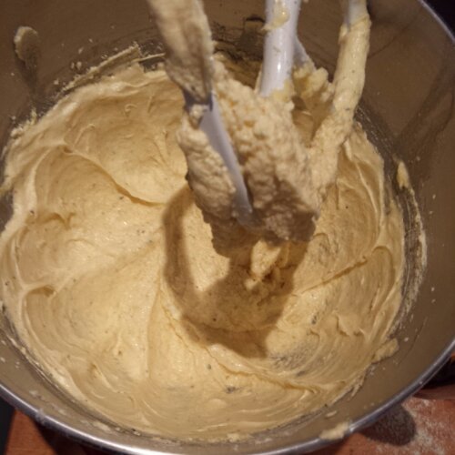 Start with beating the butter and sugar together...