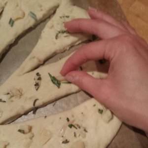 Stud your Fougase with chunks of parmesan