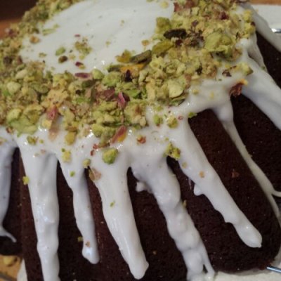 Crushed pistachio topping