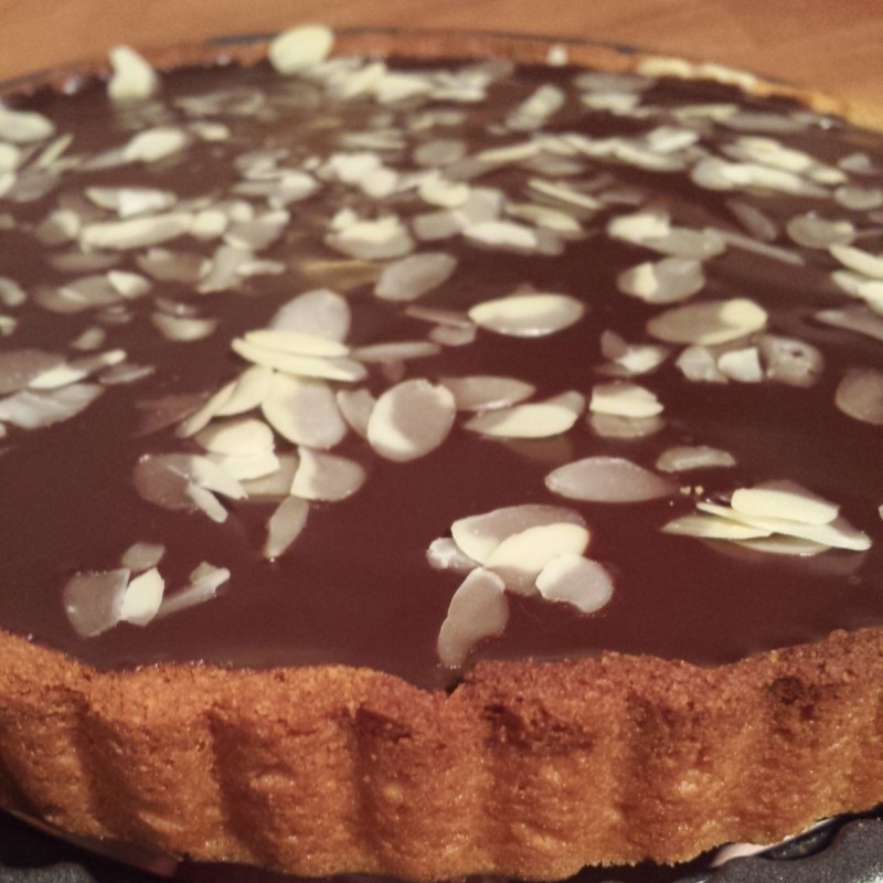 Chocolate Marzipan Tarte with sweet almond pastry