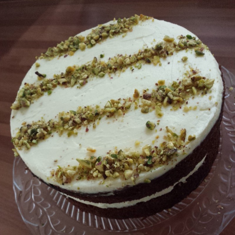 A proper Carrot Cake with cream cheese frosting
