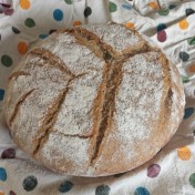 One Corn Ear patterned sourdough boule