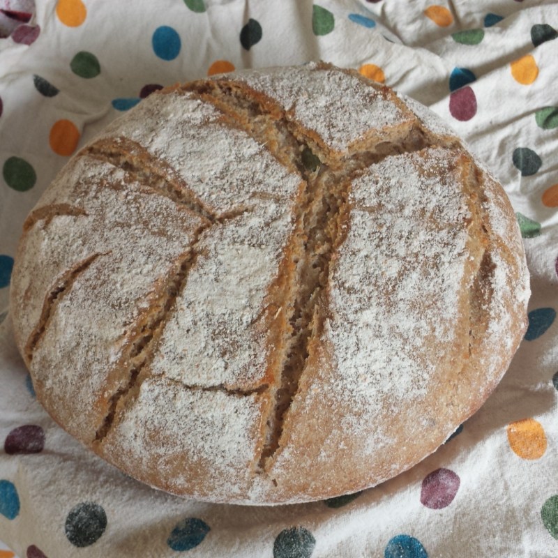 One Corn Ear patterned sourdough boule