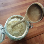 Feed me: Stir in your flour and water til smooth