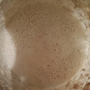 Frothy Sourdough starter ready to use