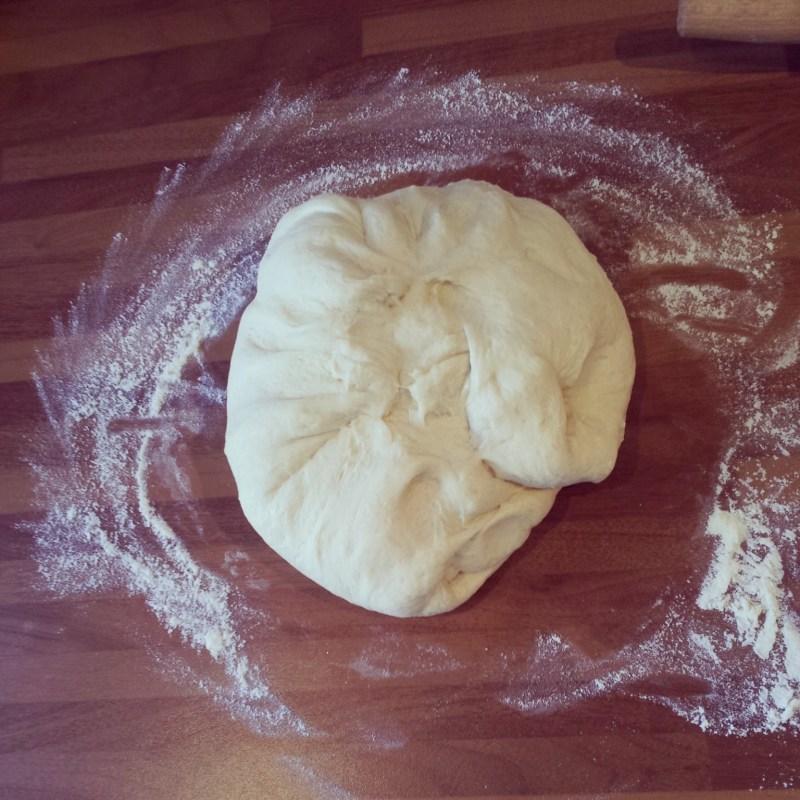 Knock the dough back and knead lightly