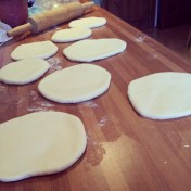 Gently proven Bazlama ready for cooking