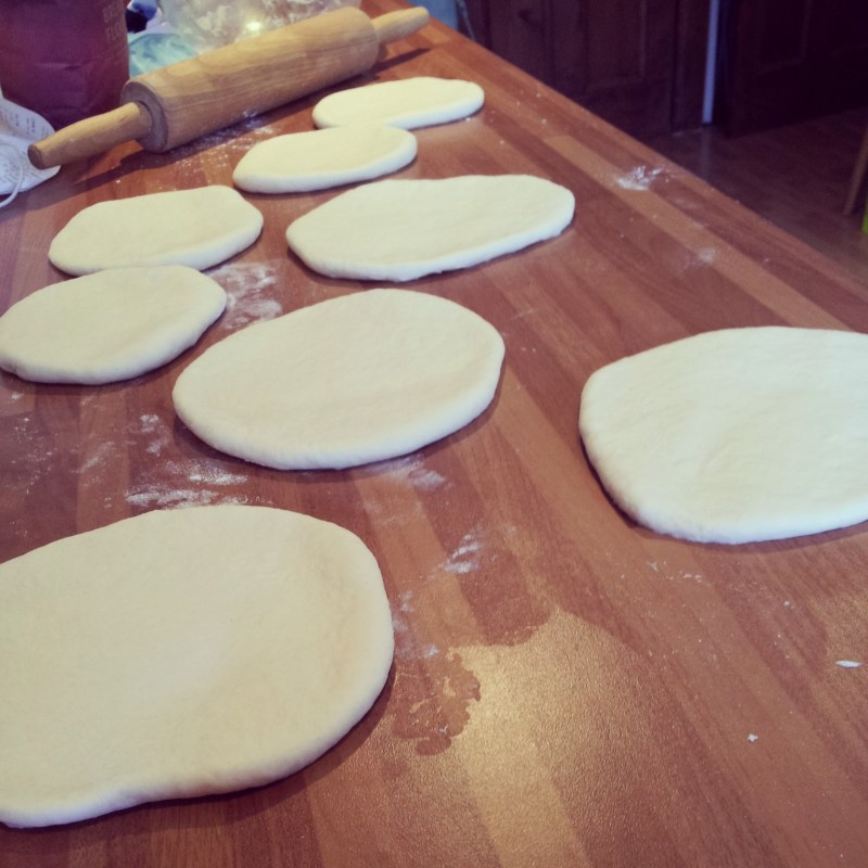 Gently proven Bazlama ready for cooking