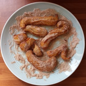 A good cinnamon sand coating is required churros recipe