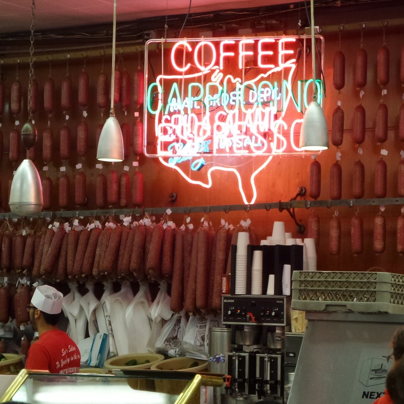 Salami heaven at Katz deli
