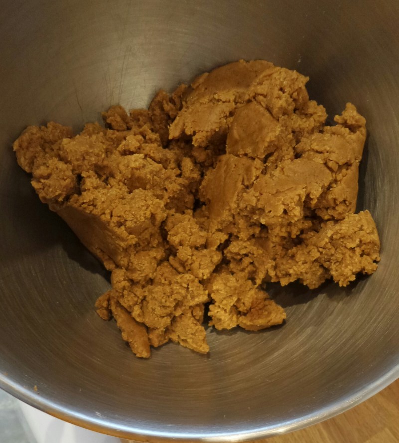 Slightly crumbly spicey speculoos biscuit dough