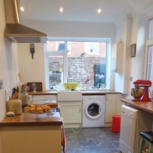 After: The new kitchen complete with porcelain butler sink
