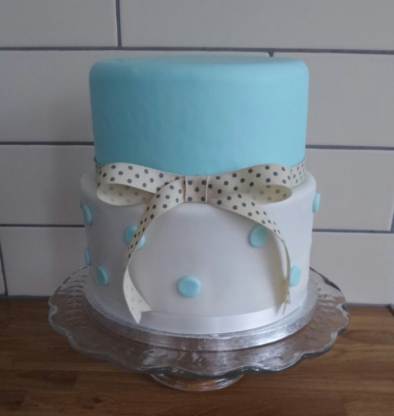 Our traditional English christening cake. 3 year old wedding fruit cake